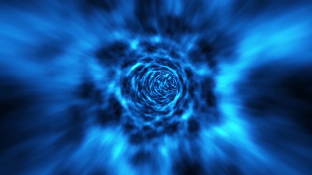 Simulation of traveling through a wormhole. Horizontal version