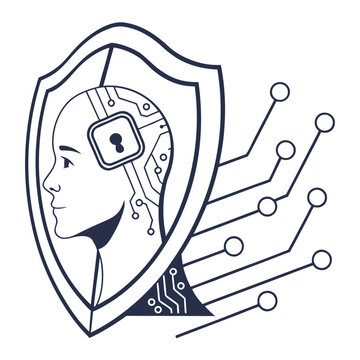 AI Cyber Security Protection Vector
