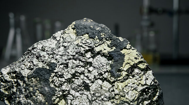 Raw Barium Macro Texture with Body Centered Cubic Structure for Alkaline Earth Metal and Periodic Table Backgrounds