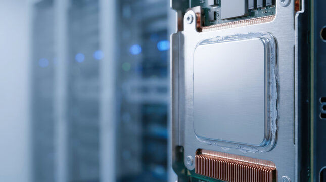 Close up of processing unit with tensor processing unit TPU designed for AI accelerators enhancing computing power in technology environment