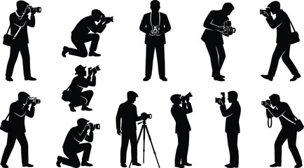Photographers in various shooting poses © MD. SOHAN MIA