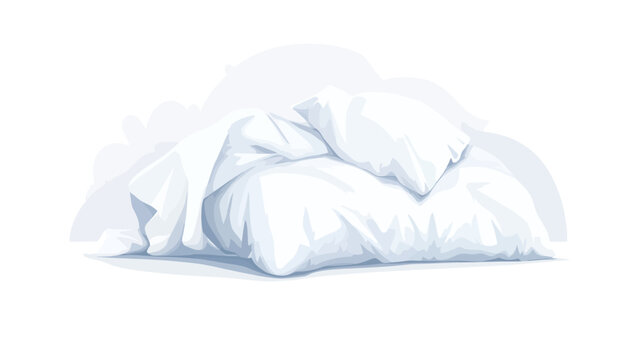 Crumpled white bedsheet with soft shadows on surface