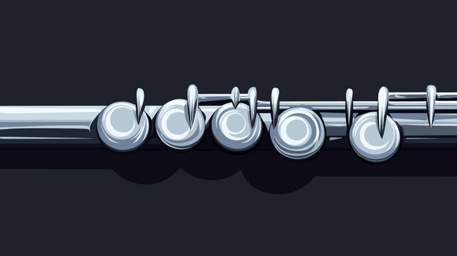 Illustration of a metal rod with five push pins attached