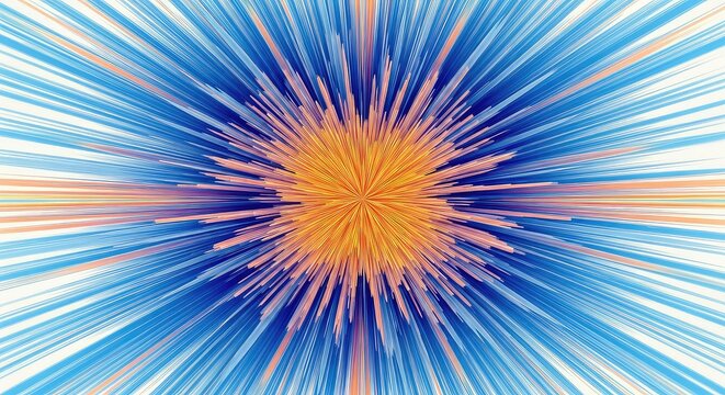 Dynamic abstract pattern showing exponential growth and outward radiation. Conceptual illustration of expansion, reach, and limitless potential, trajectory, increase, energy