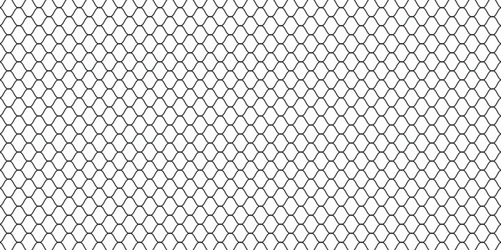 Abstract black and white geometric pattern background with a seamless scale mesh grid. Minimalist wire fence or fish skin texture backdrop for modern designs