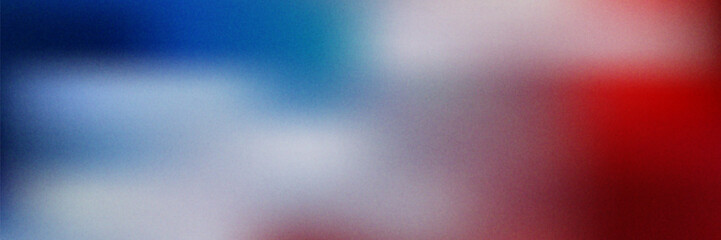 Fototapeta premium Abstract red, white, and blue gradient background with a grainy texture. Modern, patriotic, and minimalist design for wallpaper, banners, or presentations.
