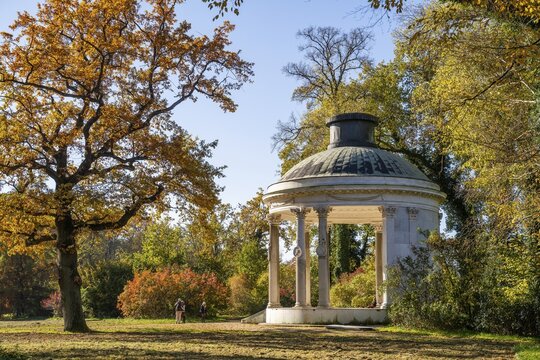 Temple of Friendship in Autumn, Sanssouci Park, UNESCO World Heritage Site, Potsdam, Brandenburg, Germany