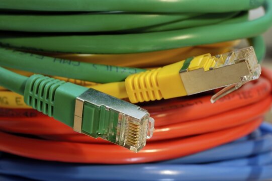Coloured network cables for computer