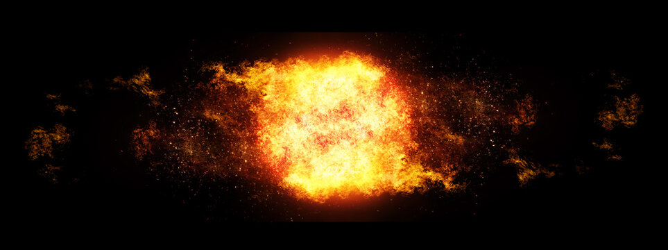 爆発する火の玉のエネルギー背景