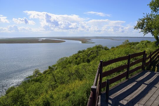 View from a cliff, Viewpoint, Lubin, Swinedelta, Wollin Island, West Pomerania, Poland