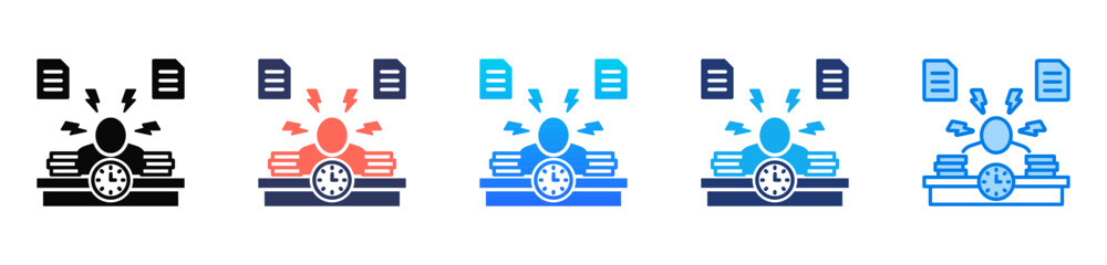 Fototapeta premium Task Load icon sheet multiple style collection