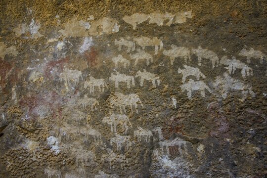 Ancient rock paintings at Qohaito, Eritrea