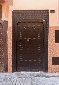 Ornate door, Marrakech, Morocco
