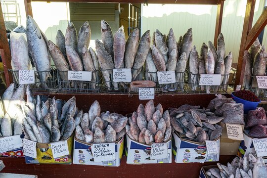Fish and meat market, Yakutsk, Sakha Republic, Russia