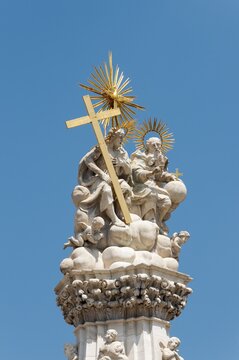 Statue on Holy Trinity Column, Budapest, Hungary