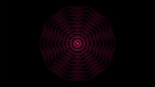 Dark red concentric circles pattern on black background