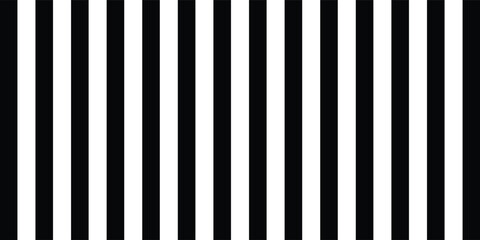 Abstract minimalist background with a classic vertical striped pattern. Seamless geometric backdrop featuring bold black and clean white parallel lines © gdtg