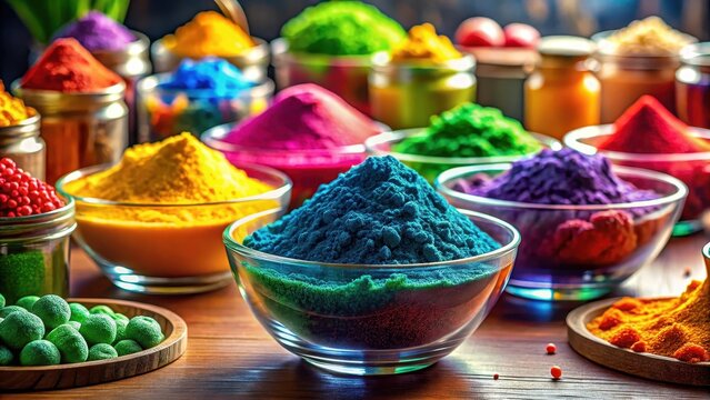 Food coloring concept as artificial dyes in processed food industry as synthetic color in ingredients