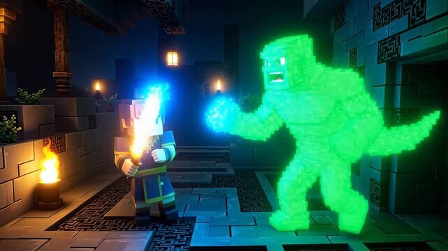 Pixel RPG Monster Battle in Mystical Maze