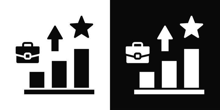 Work Progress Icon In Black And White Background Style.