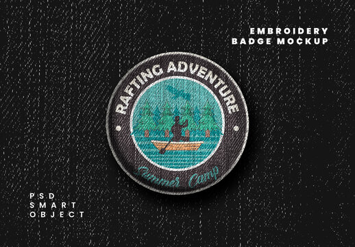 Embroidery Badge Mockup