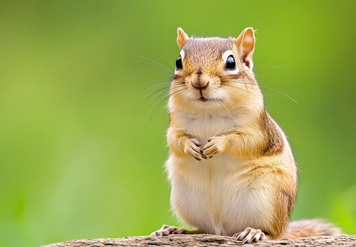 Cute chipmunk sitting on a branch in the forest with wildlife photography chipmunk squirrel wildlife outdoors creature portrait close-up whiskers background environment foraging scurrying