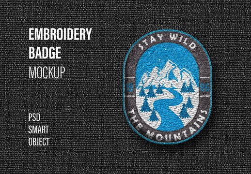 Embroidery Badge Mockup