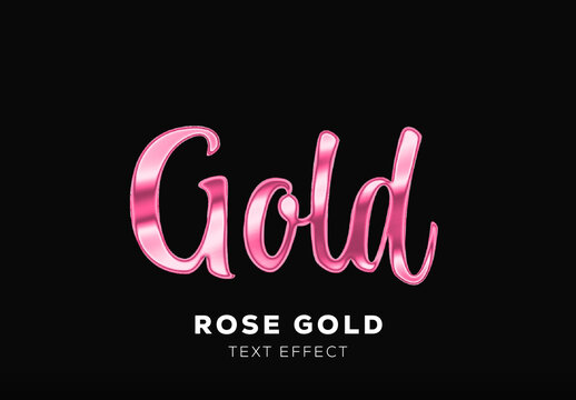 Rose Gold Text Effect