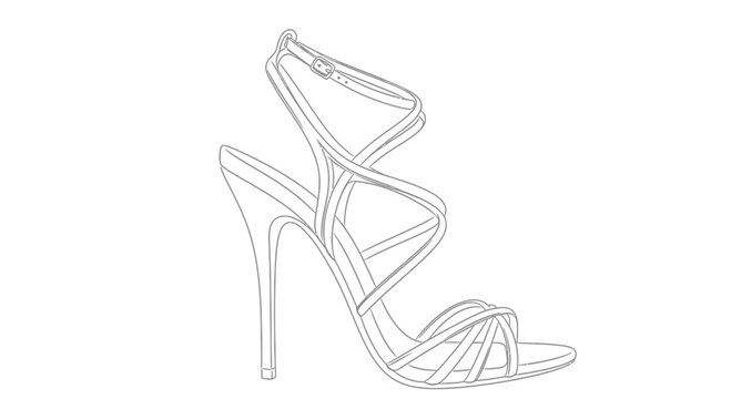 High Heel Fashion Strap Shoe.