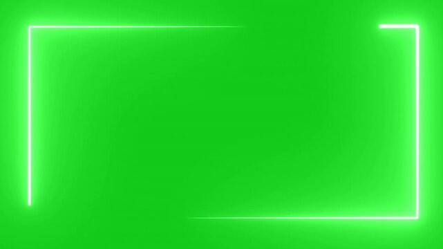 White neon frame animation, glowing light border, bright rectangular neon outline, soft electric shine edge, clean alpha background, minimal light box effect, futuristic neon border loop. 4K