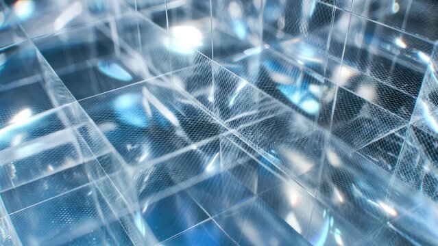 Abstract holographic background exploring dynamic futuristic space and high-tech art