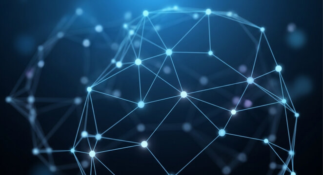 Abstract Network Connections Digital Technology Background.