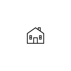 Fototapeta premium Modern Home Line Art Icon Set – Minimal Residential House Outline Vector Collection