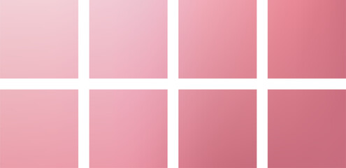 Fototapeta premium A Palette of Pink Hues Displayed in a Grid Layout.