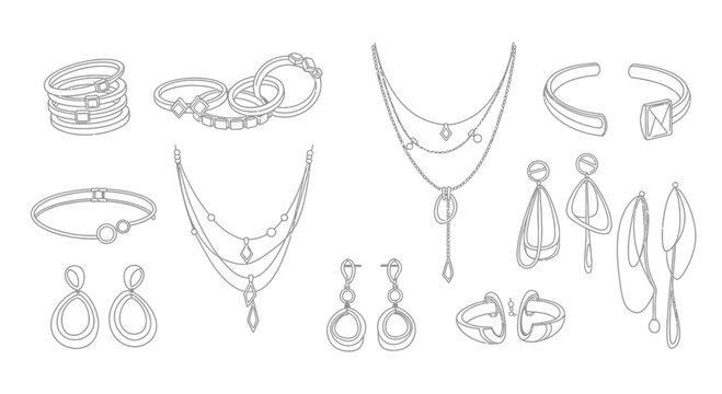 Variety of Jewelry Pieces Displayed.