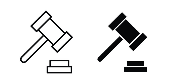 auction hammer icon graphic design symbols vector illustration