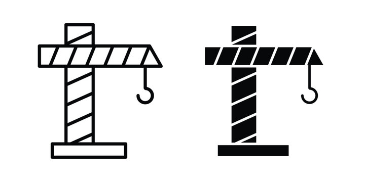 Construction crane icon graphic design symbols vector illustration