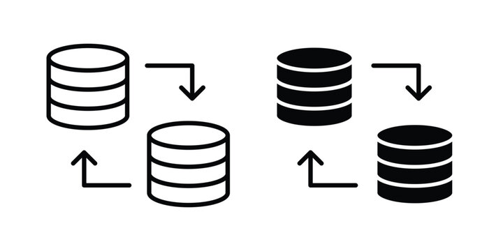 Data Migration icon graphic design symbols vector illustration