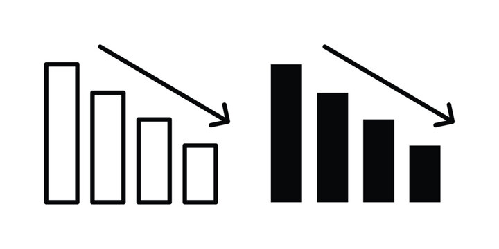 Decrease icon graphic design symbols vector illustration