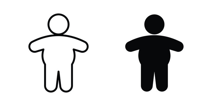 Fat People Icon graphic design symbols vector illustration