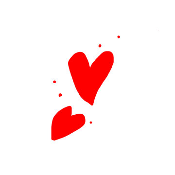Doodle heart vector icon. Hand drawn heart love sketch illustration. Decorative Valentines Day doodle elements.