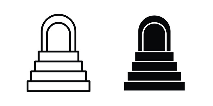 Minbar icon graphic design symbols vector illustration