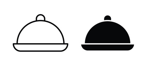 Fototapeta premium Platter icon graphic design symbols vector illustration