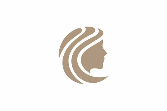 Letter C Women Hair Logo 