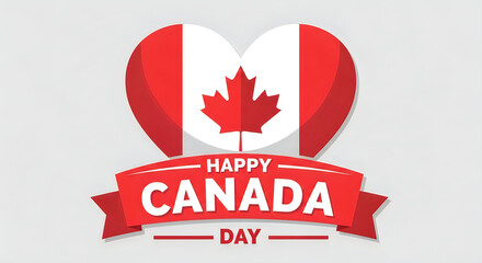 Fototapeta premium Happy canada day celebrating canadian pride with a festive flag design