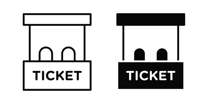 Ticket window icon graphic design symbols vector illustration