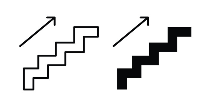 Upstairs icon graphic design symbols vector illustration