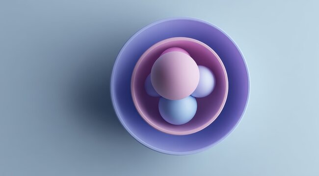 Surreal abstract spheres floating in imaginative arrangements, blending maximal and artistic styles for unique creative visuals.