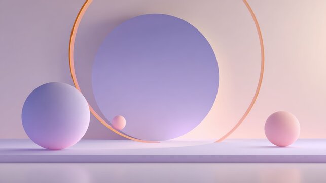 Surreal abstract spheres floating in imaginative arrangements, blending maximal and artistic styles for unique creative visuals.