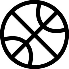 Black basketball icon - outline © Teddy
